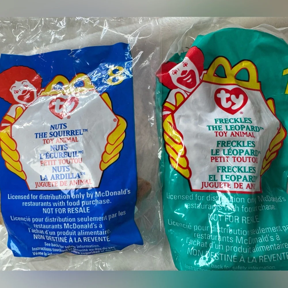 VTG McDonalds Ty Beanie Baby Stuffed Animal Set 6 Pc Bundle Toy Kids Fun NWT - Picture 6 of 7